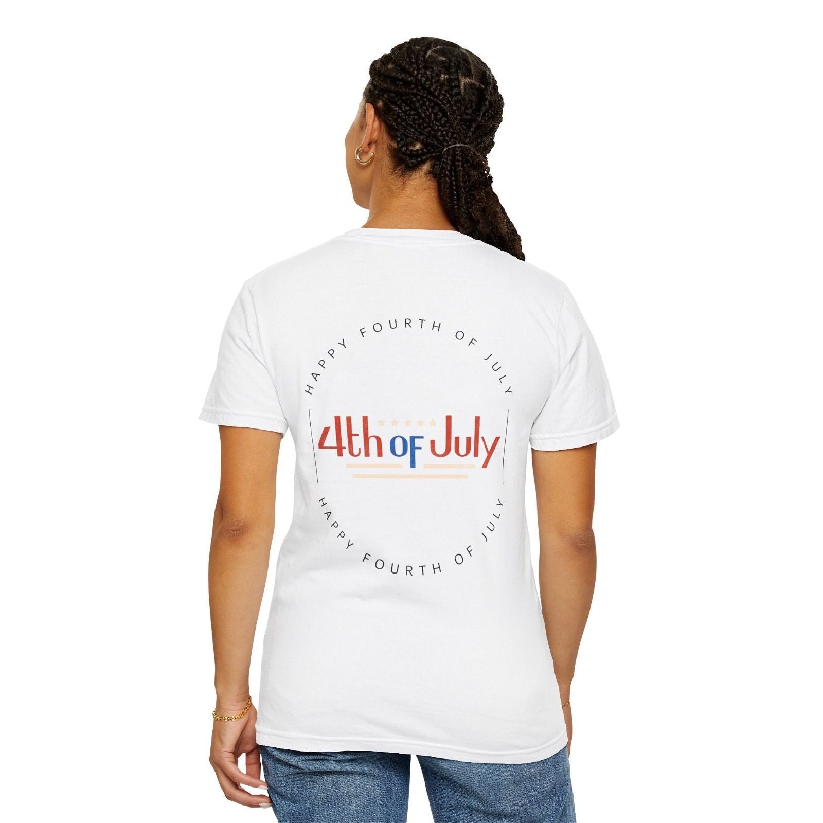 4th of July t - shirt - Independence Day - Unisex - Alex's Store - White - 
