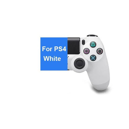 Bluetooth Wireless Gamepad for PS4 and PS3: Vibration Joystick - Alex's Store - White - 