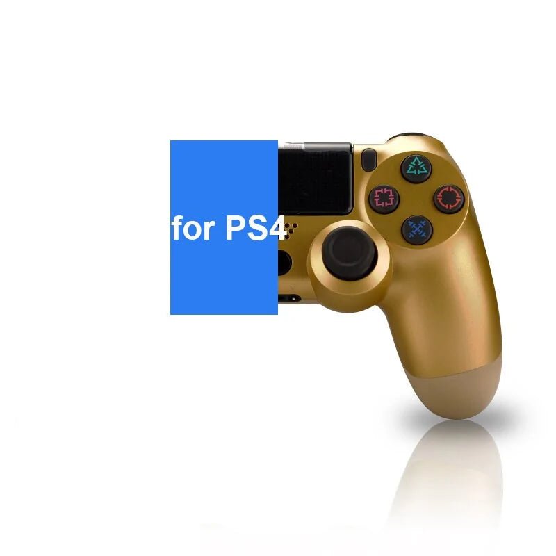 Bluetooth Wireless Gamepad for PS4 and PS3: Vibration Joystick - Alex's Store - Gold - 