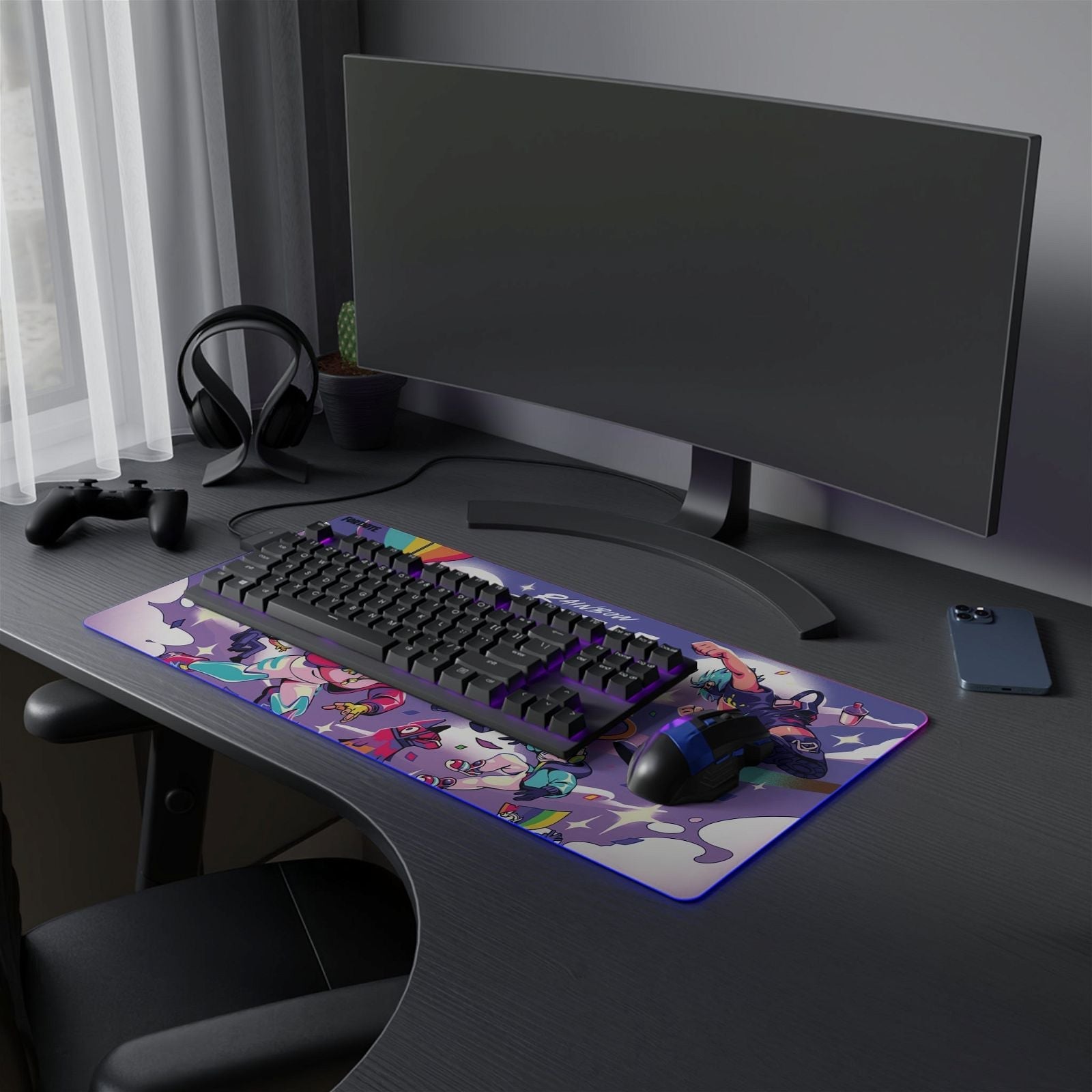 Customizable LED Gaming Mouse Pad - Alex's Store - 35.4" × 15.7" - 