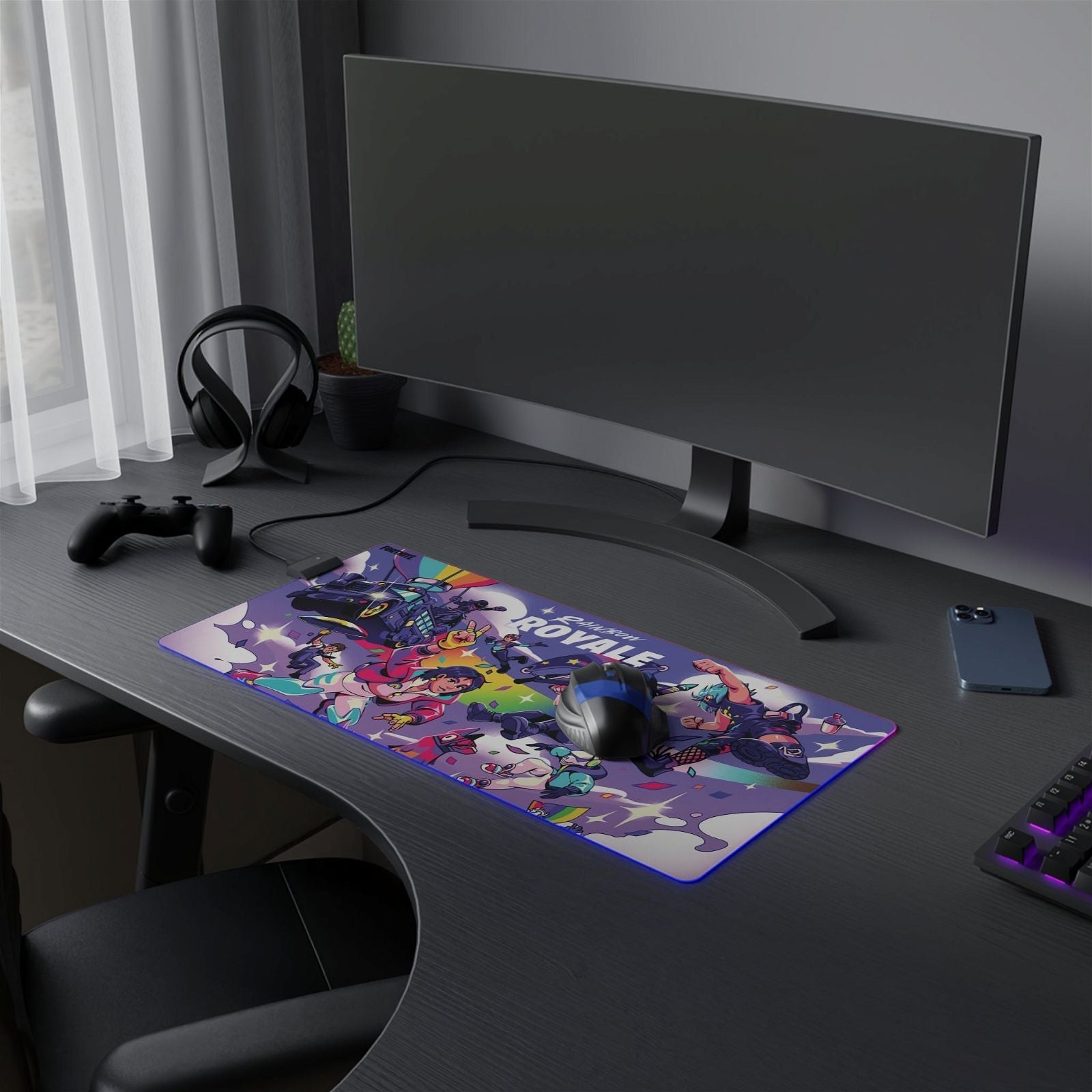Customizable LED Gaming Mouse Pad - Alex's Store - 35.4" × 15.7" - 