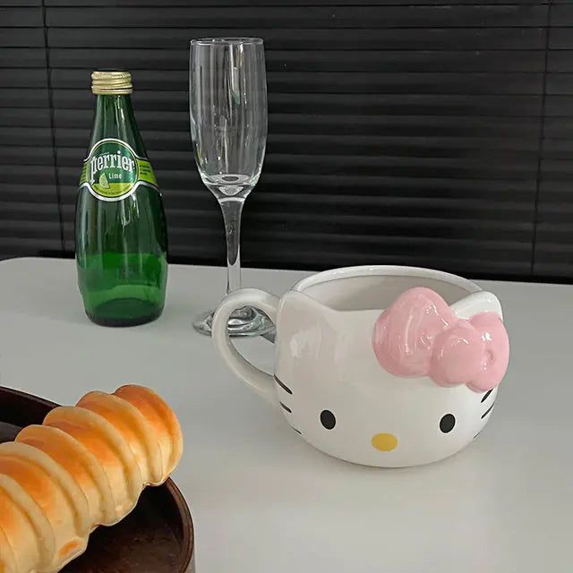 Cutie Character Ceramic Coffee Mugs - Alex's Store - Kitty Pink - 